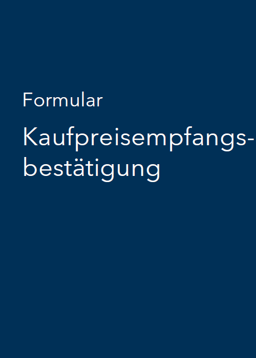 Kaufpreisempfangsbestätigung