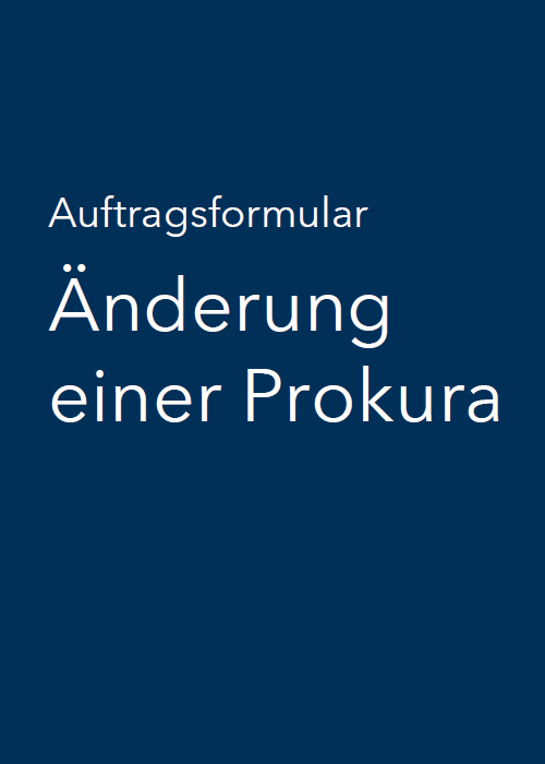 Änderung einer Prokura
